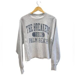 The Breakers 1896 Palm Beach Champion Reverse Weave Crewneck Sweatshirt Grey